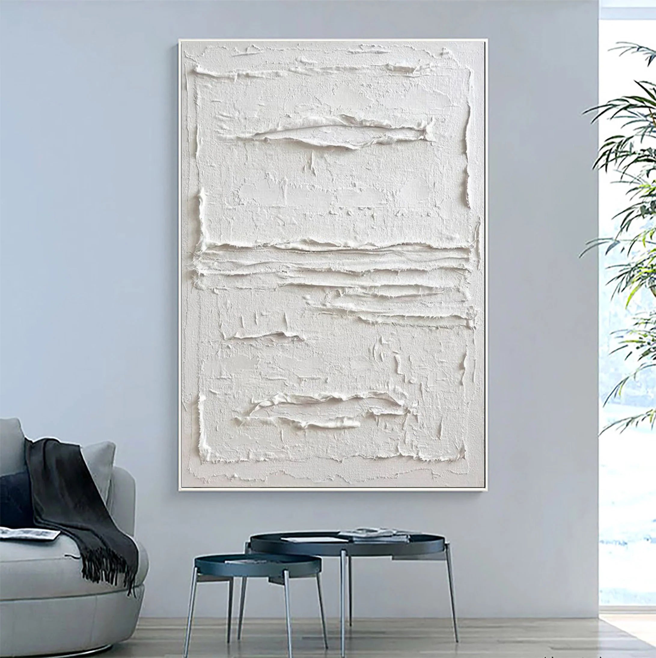 Minimalist Plaster Art Large Painting Wall Art for Room Decor