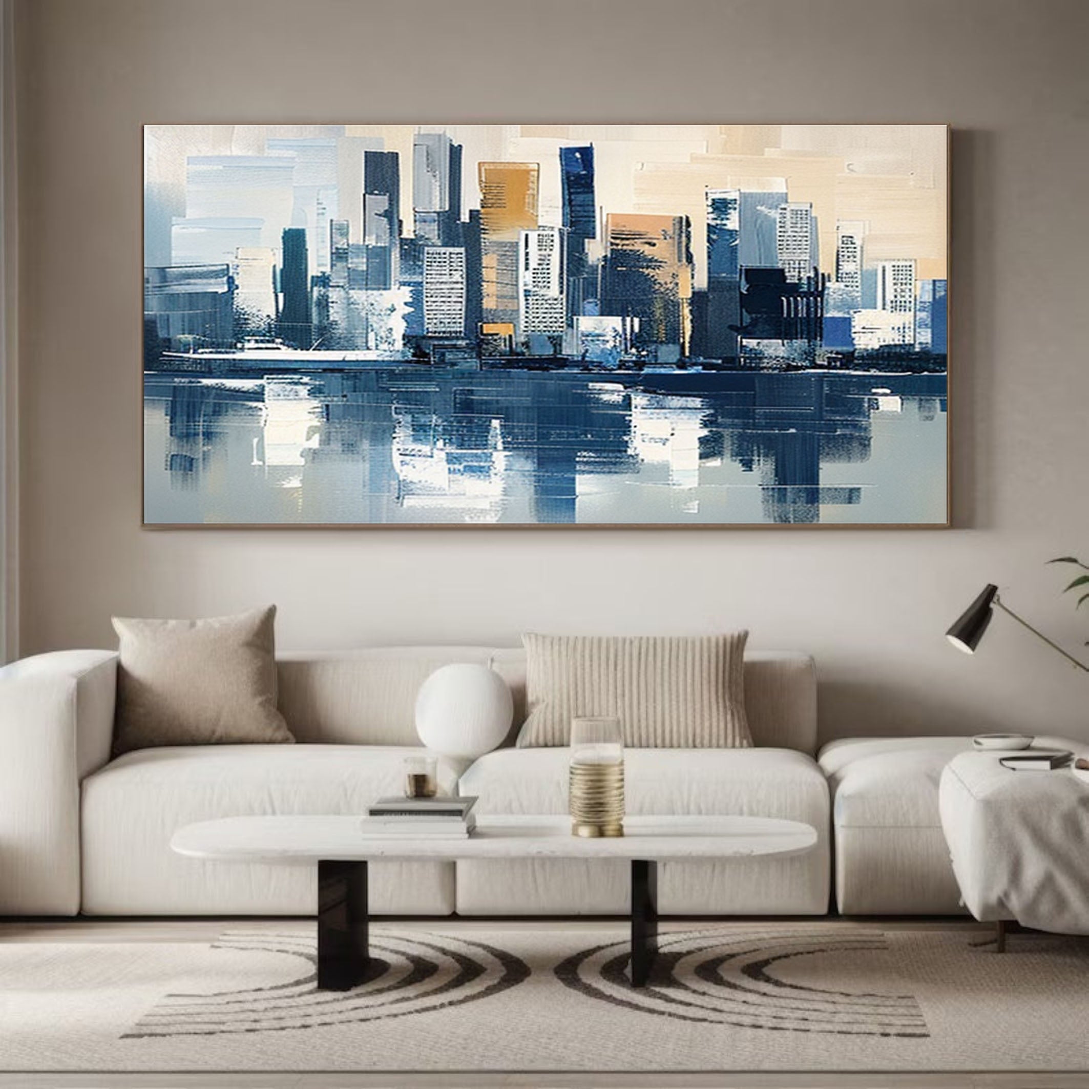 Urban Reflections Wall Art Large Canvas for Sophisticated Interiors #ULA 002