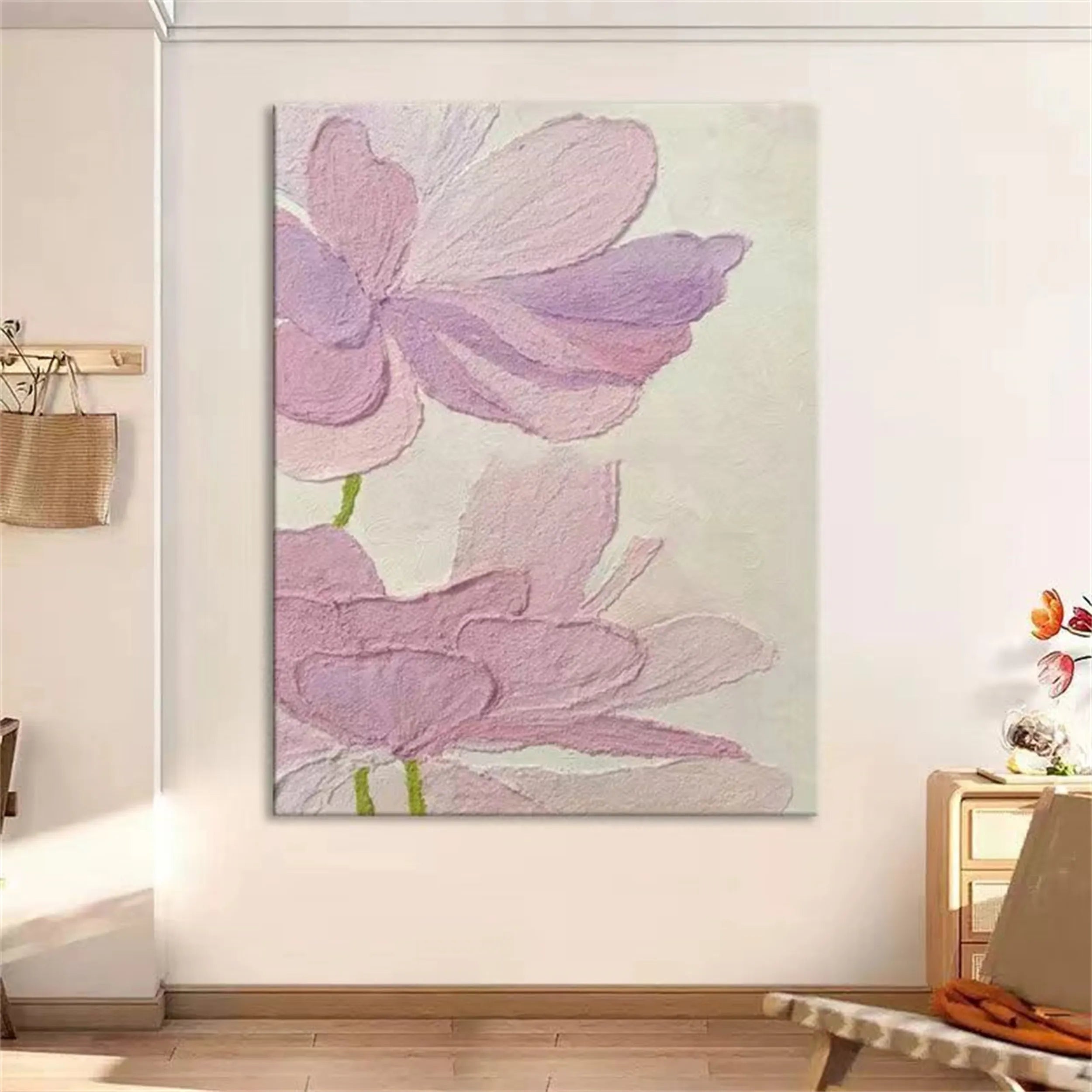 Colorful Flower & Tree Abstract Textured Wall Art #ML021