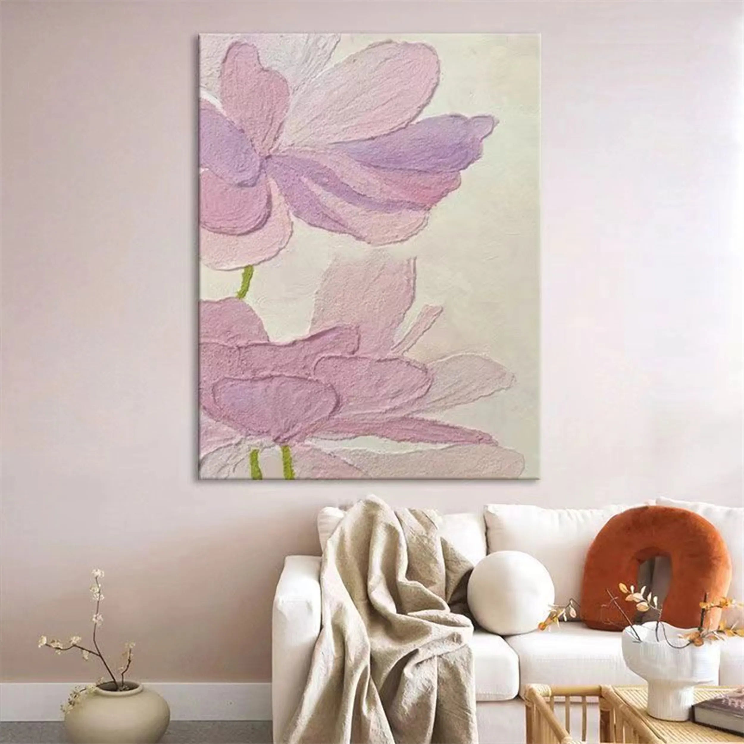 Colorful Flower & Tree Abstract Textured Wall Art #ML021