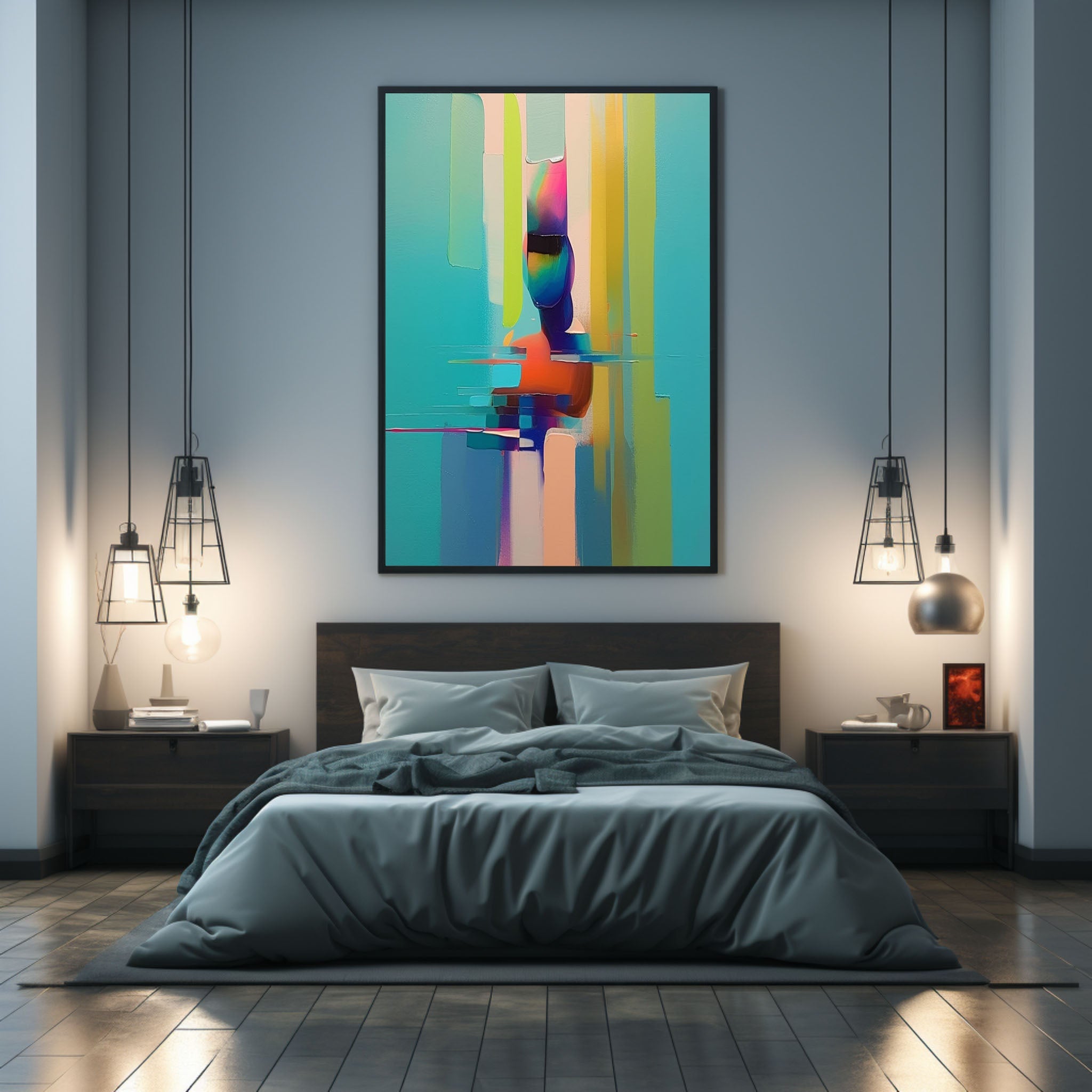 Abstract Palette Figure Painting Original Palette Art Office Wall Art Decorative Hanging Painting