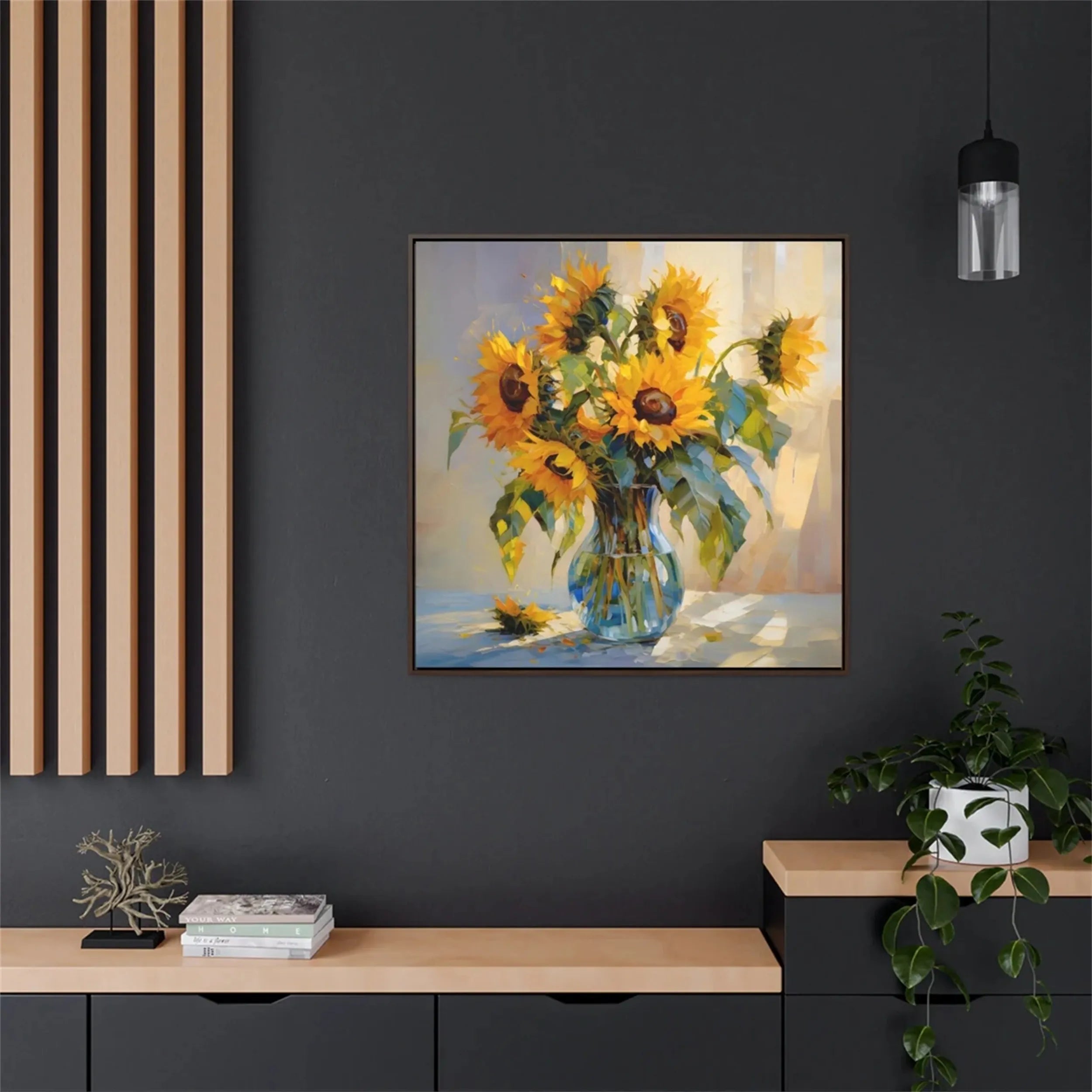 Colorful Flower & Tree Abstract  Wall Art #ML036