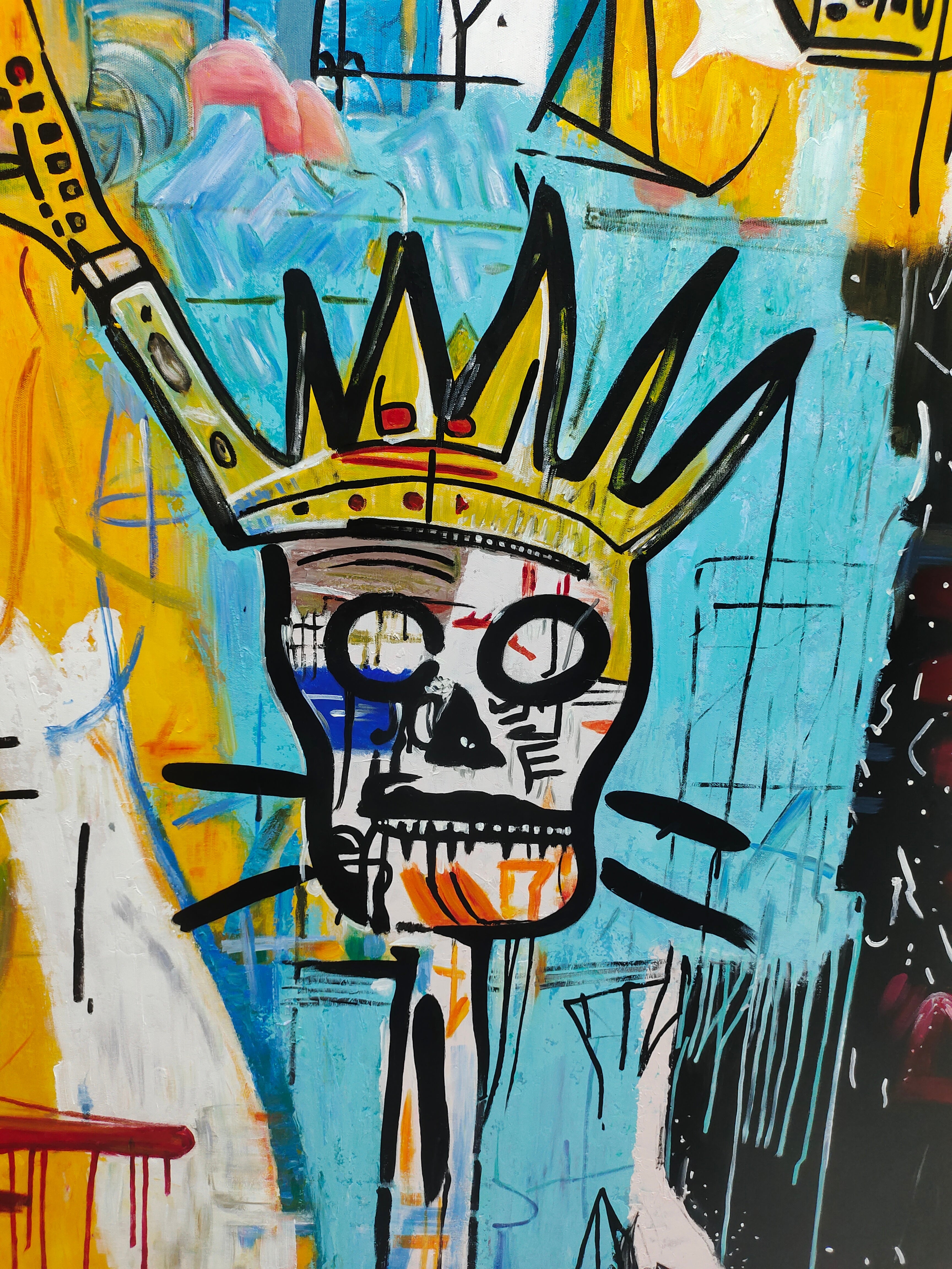 Basquiat Artist Basquiat Abstract Art for Sale Cool Skull Graffiti Canvas Wall Art Graffiti Street Art Abstract