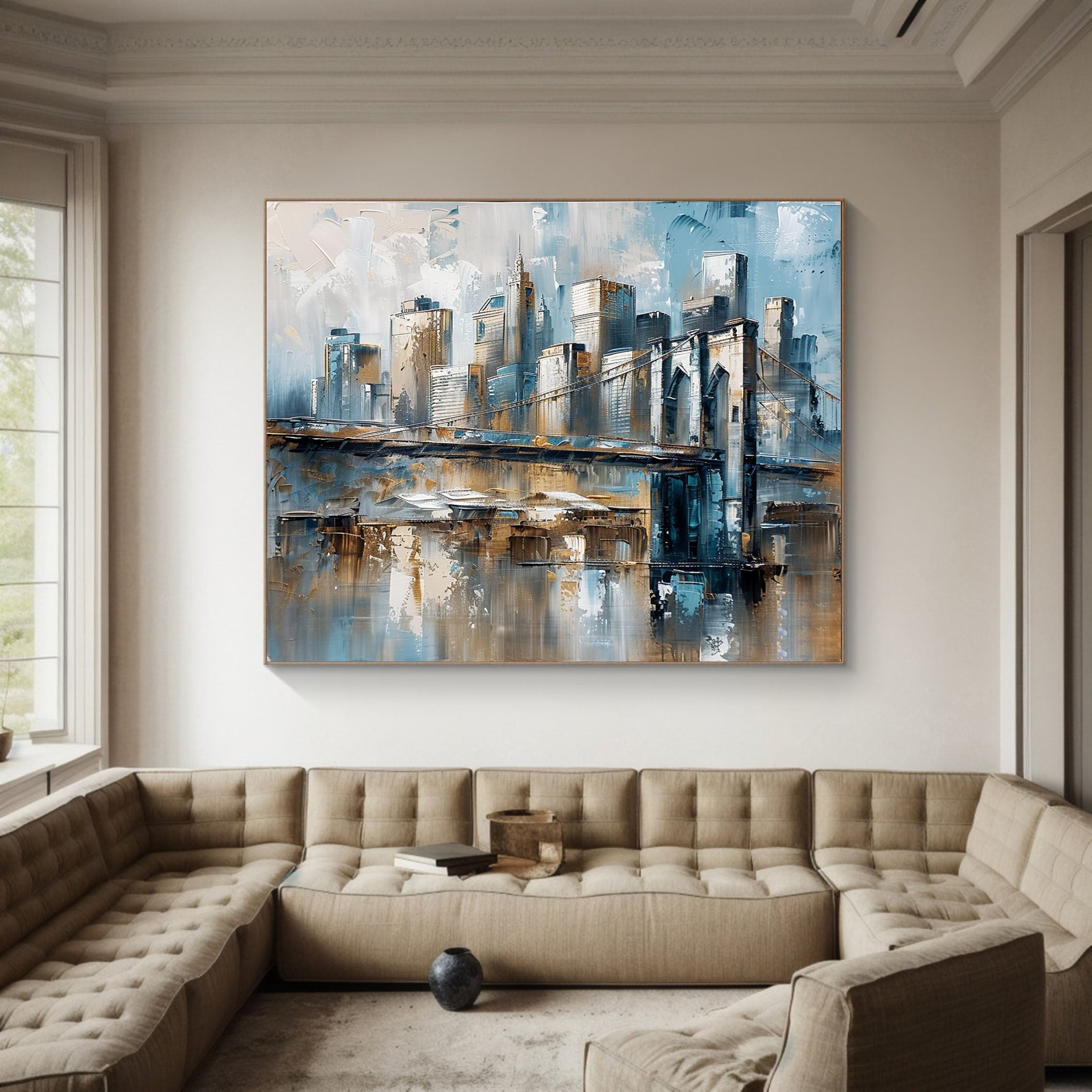 Urban Reflections Wall Art Large Canvas for Sophisticated Interiors #ULA 003