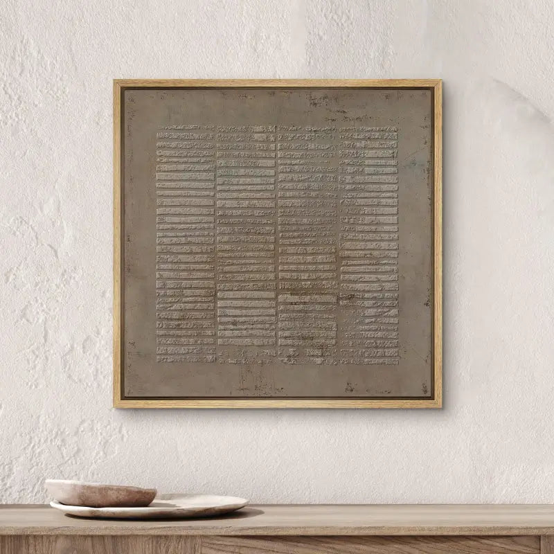 Textured Wabi Sabi Abstract Brown Wall Art, Brown Abstract Canvas Painting Wall Art Decor