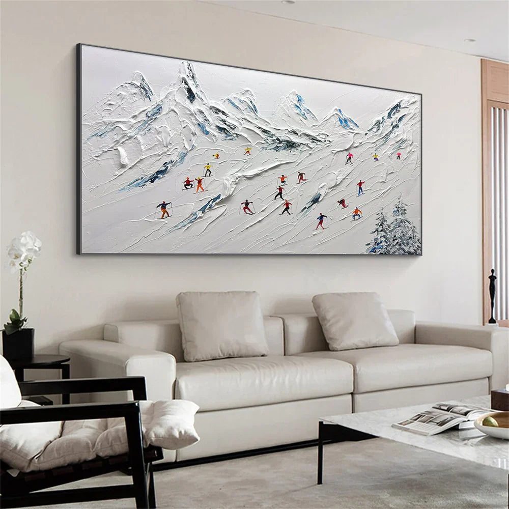 White Sport Art Minimalist Textured Wall Art #SA001