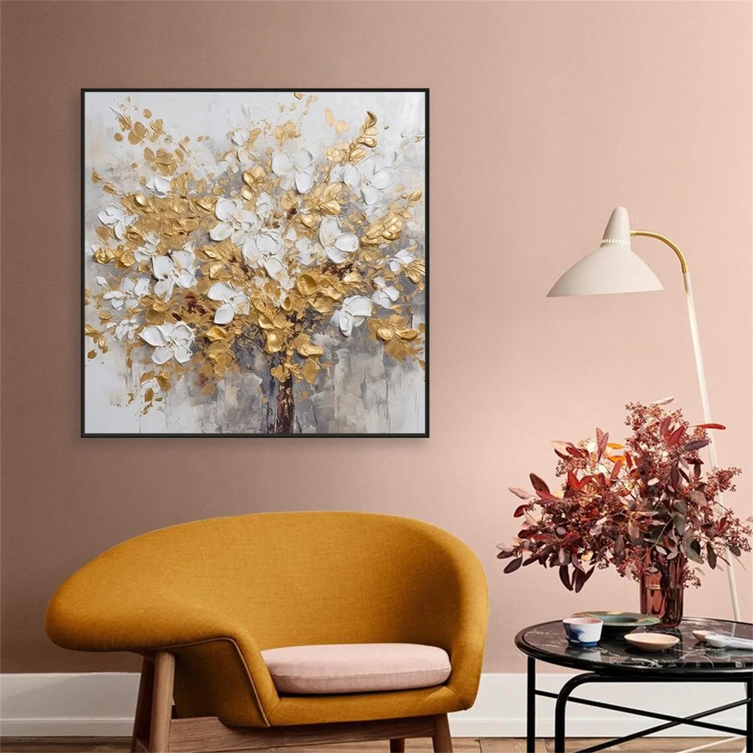 Colorful Flower & Tree Abstract  Wall Art#ML046