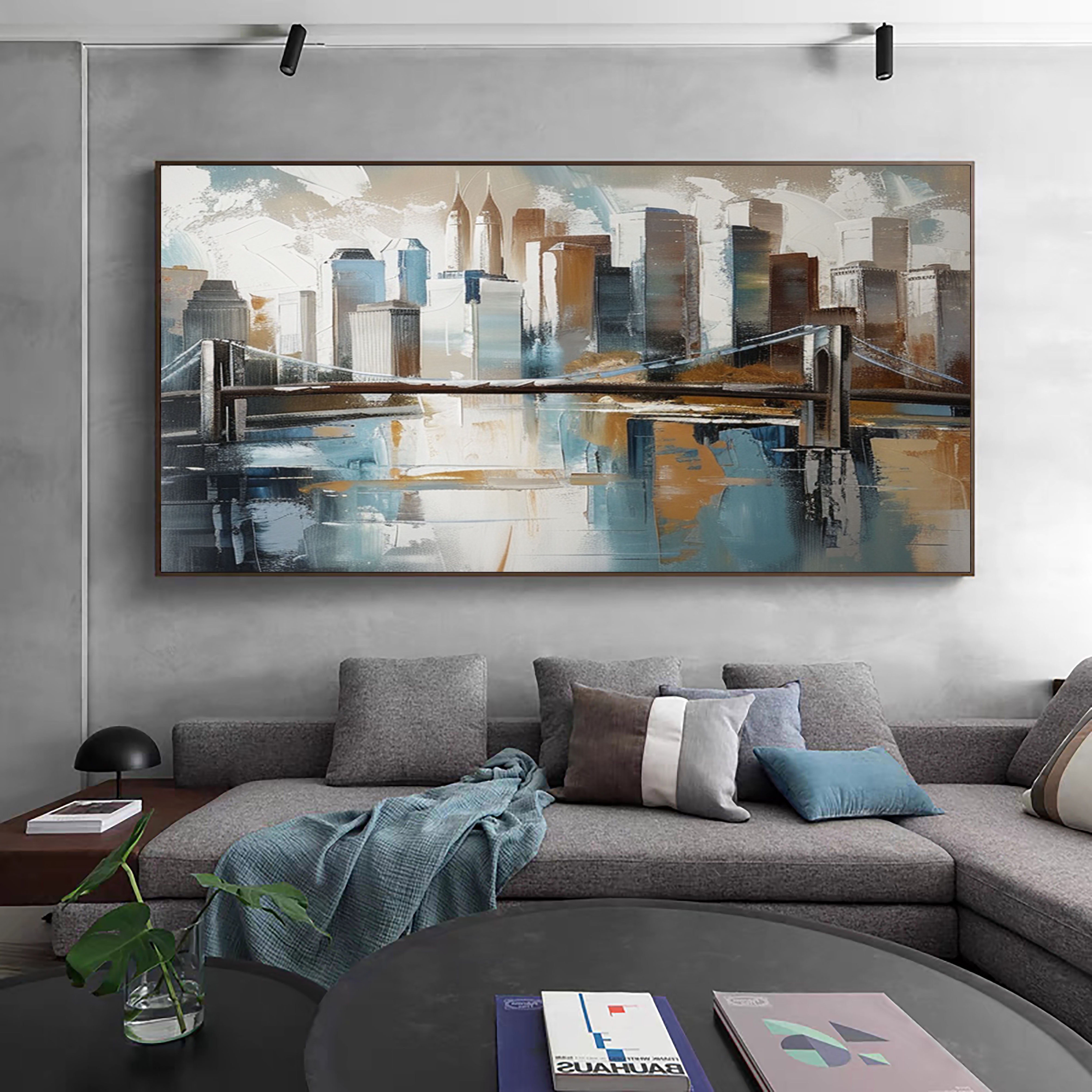 Urban Reflections Wall Art Large Canvas for Sophisticated Interiors #ULA 004