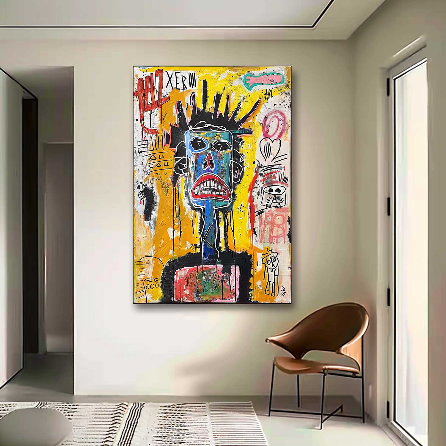 Basquiat Abstract Graffiti Art Cool Graffiti Canvas Art Fun Graffiti Canvas Wall Art Decoration for Sale