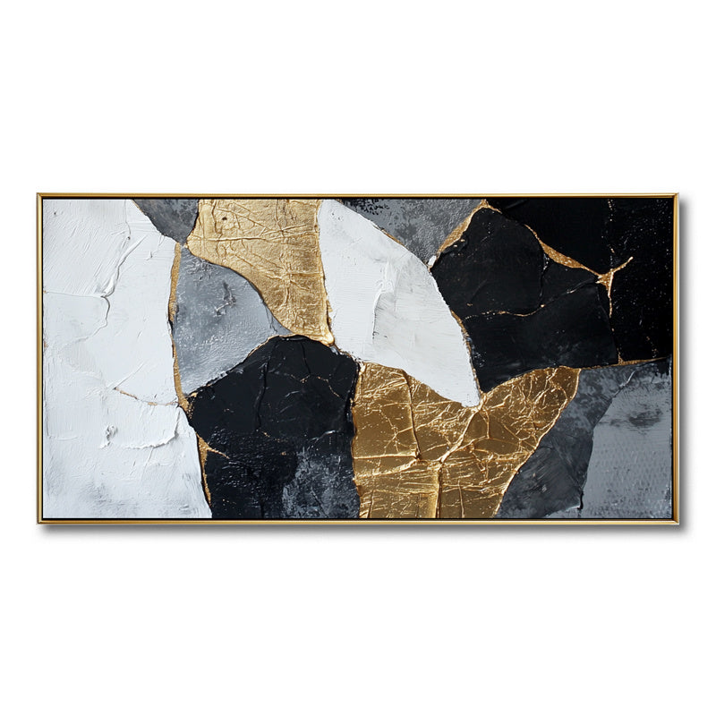 Abstract Gold Black Wall Art-wp241338