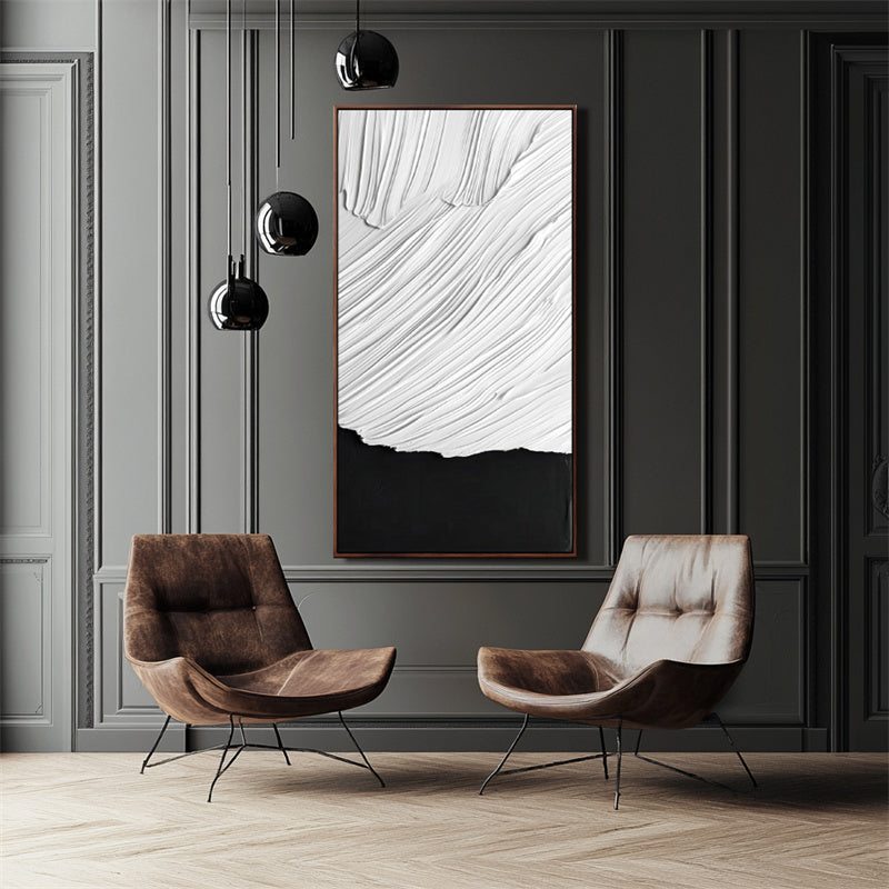 Dual Textured Black & White Panels-wp241368