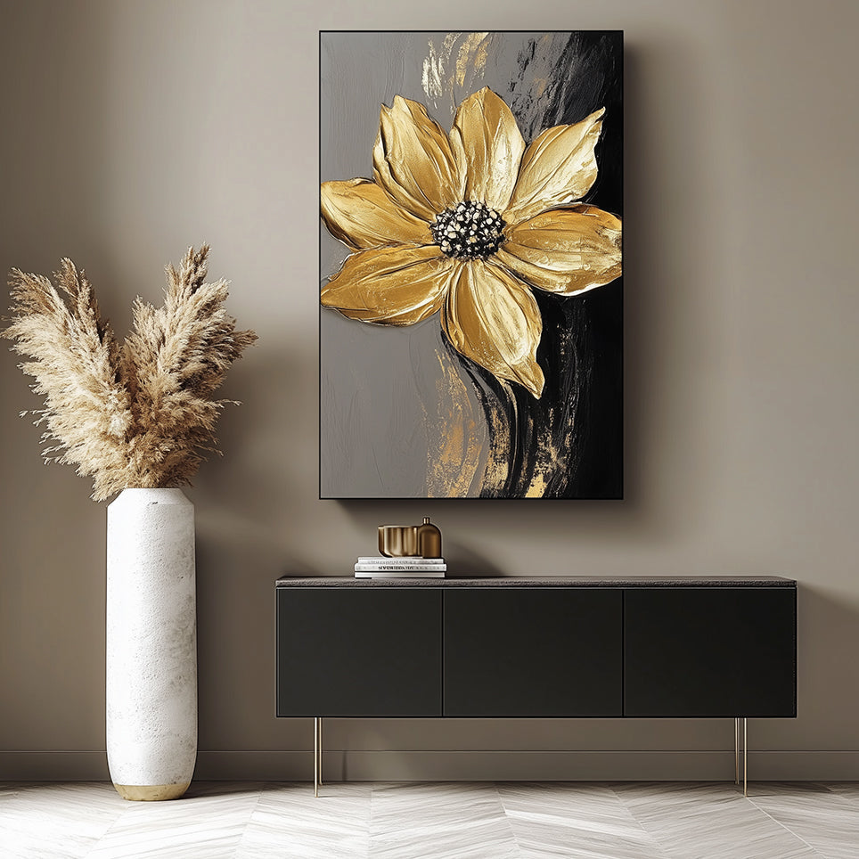 Golden Radiance: Textured Bloom