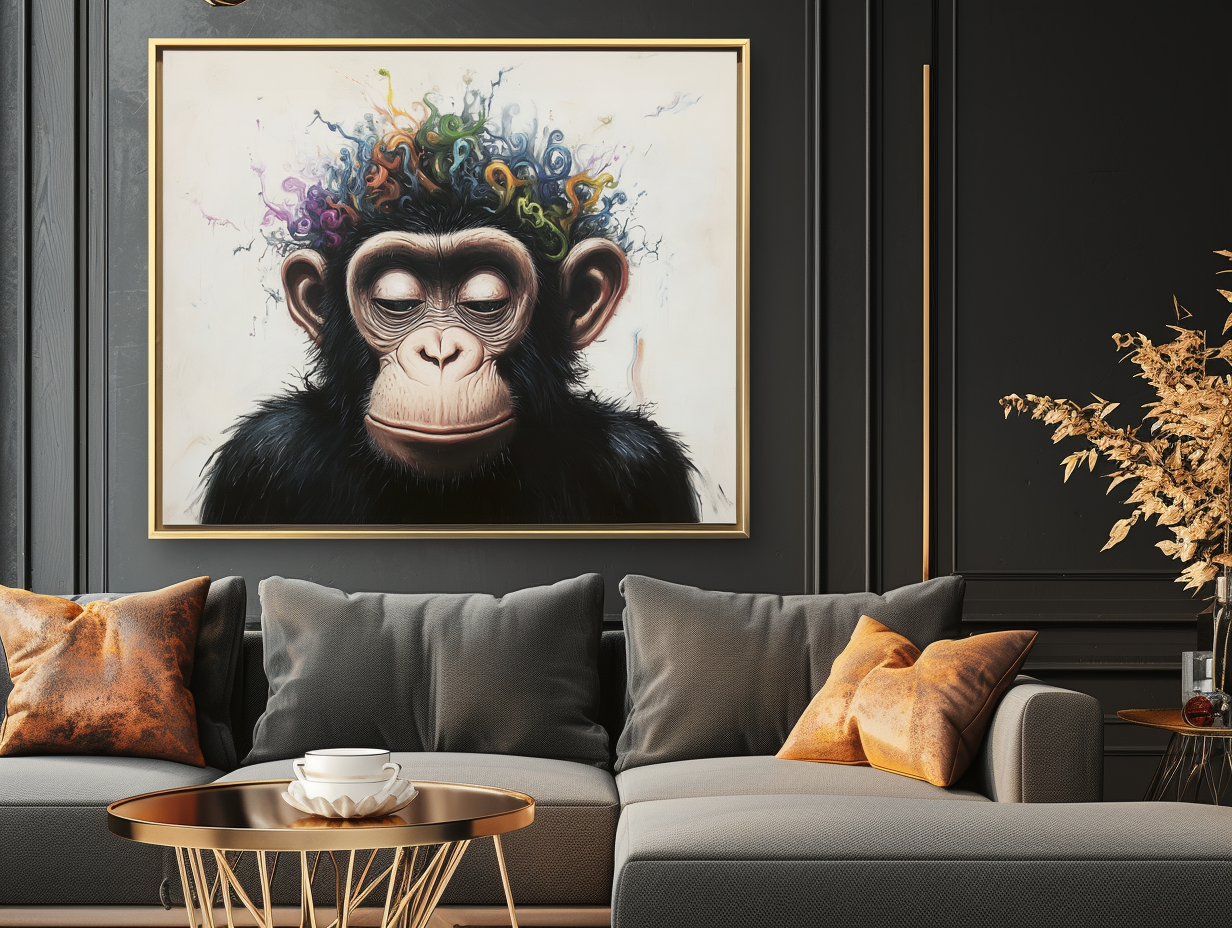 Inner Muse - Monkey Portrait Art