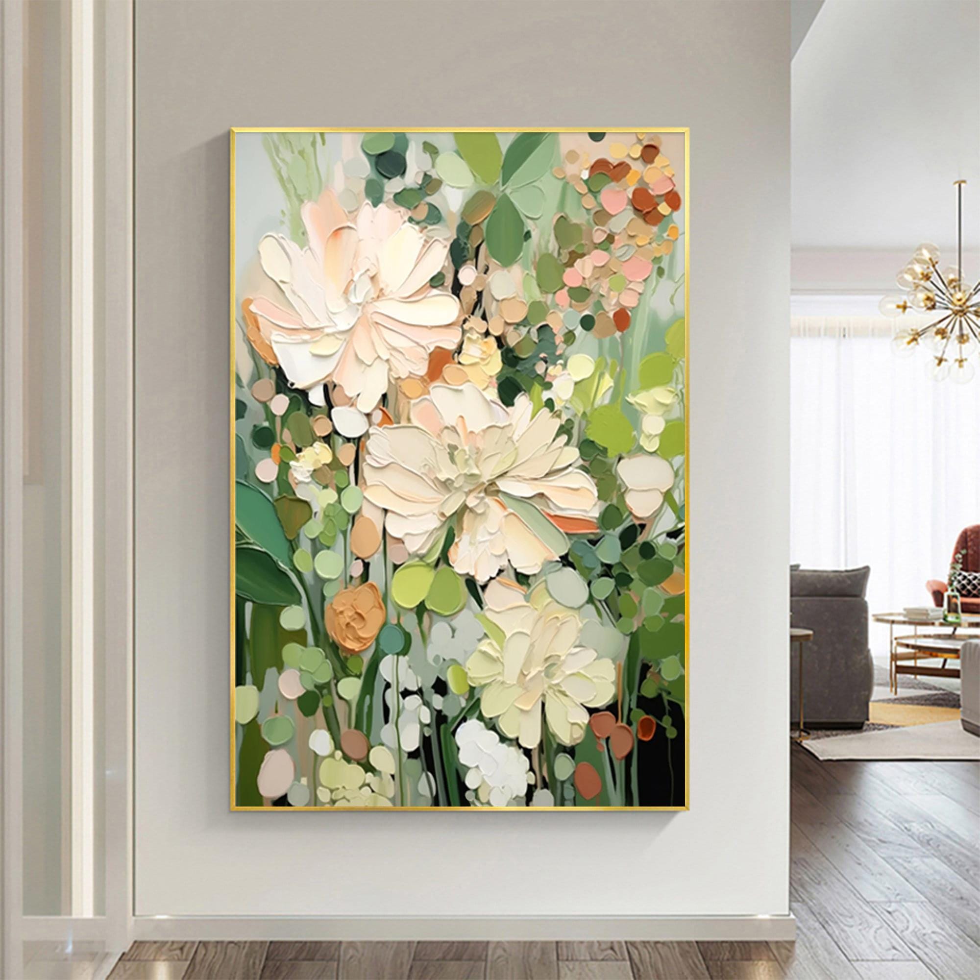 Enchanted Blooms Abstract Floral Canvas