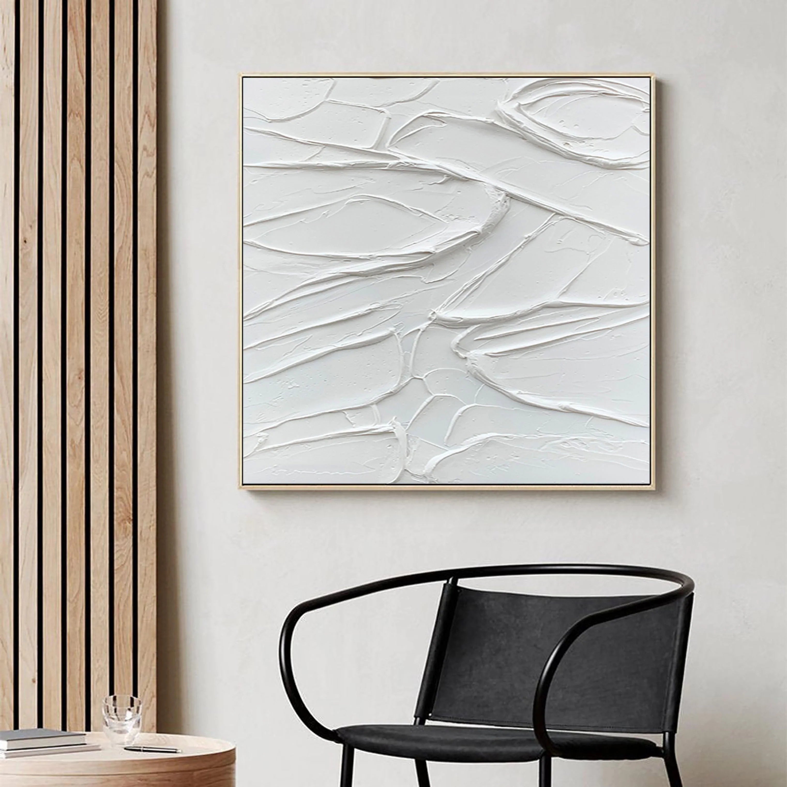 Textured Plaster Minimalist Painting Original Wall Decor for Room