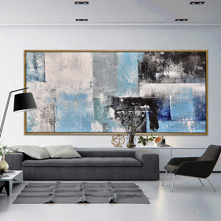 Grande peinture moderne, peinture à l'huile sur toile, grande peinture sur toile, peinture à l'huile originale, art mural décoratif | Peinture carrée 