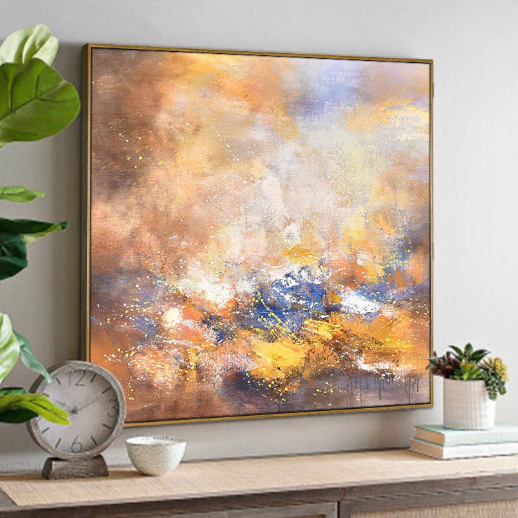 Home Decor Wall Art Modern Wall Decor Oil Painting Oil Painting Original Modern Paintings Large | Set the prairie ablaze