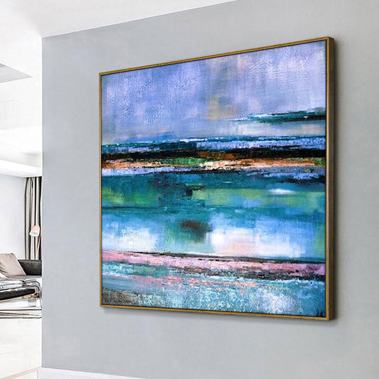 Large Modern Painting Oil Hand Painting Modern Paintings Large Blue Painting | Moonlight and the Sea