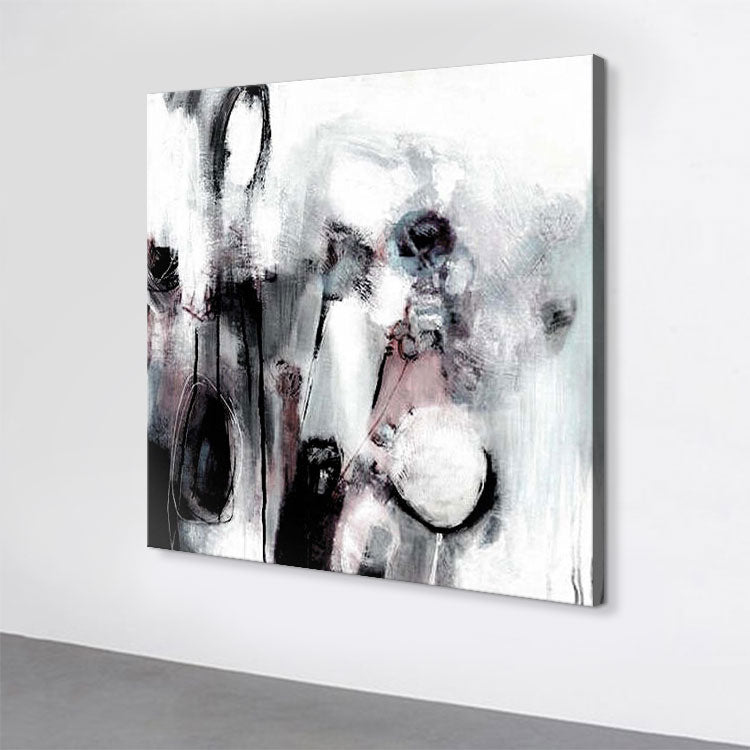 Black White Wall Art Painting Oil Painting Modern Oil Painting Original Large Modern Painting | A scene of horror