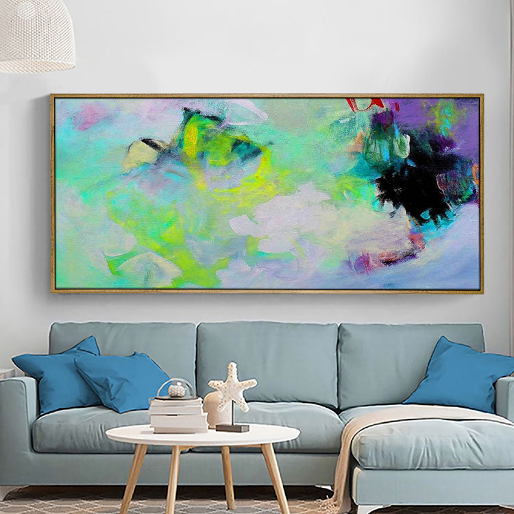 Art abstrait moderne sur toile, peinture abstraite avec description de la peinture 