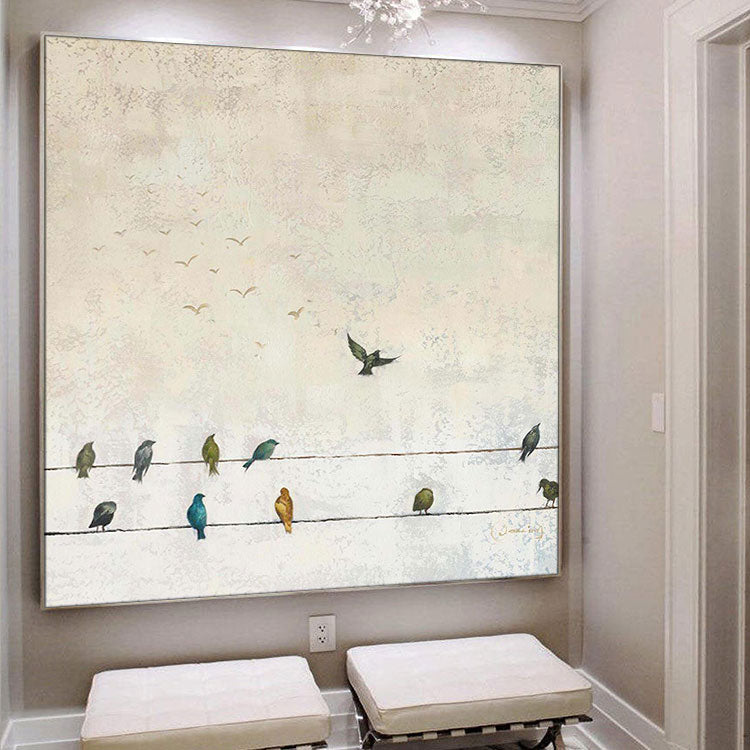 Large Modern Painting Oil Painting Wall Art Modern Paintings Large Fashion Art | Migratory birds return