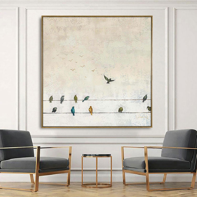 Large Modern Painting Oil Painting Wall Art Modern Paintings Large Fashion Art | Migratory birds return