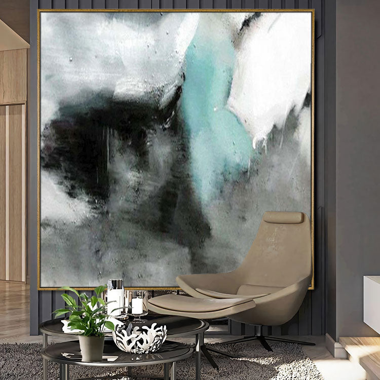 Black And Gray Art Original Painting Abstract Contemporary | Corpses in the original painting water