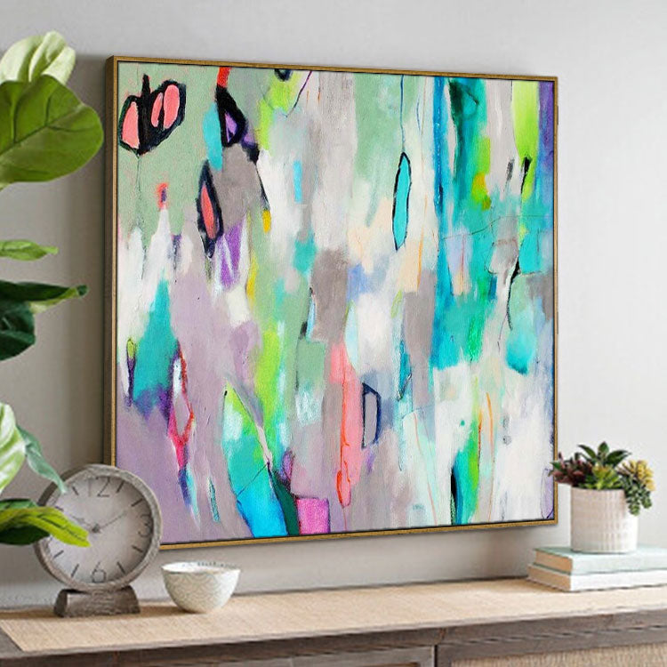 Colorful Abstract Painting Beige Painting White Painting Original Painting Abstract Acrylic | Bustling streets