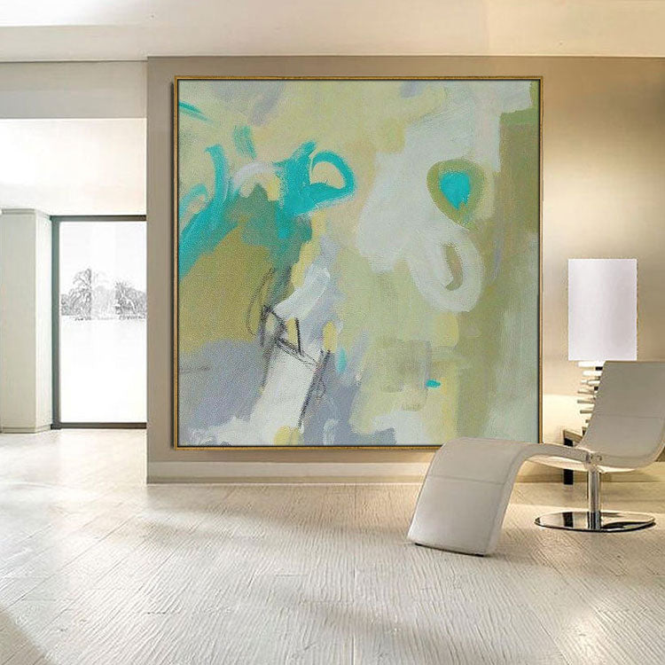 Large Abstract Painting On Canvas Abstract Oil Painting Green Abstract Painting Modern Painting Original | Ents