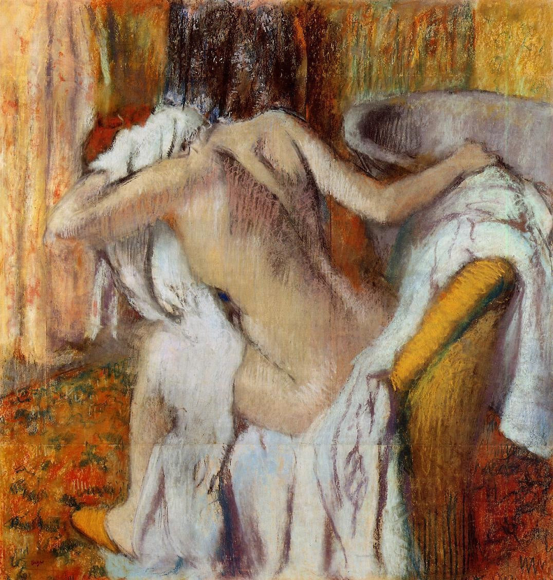 Après le bain, femme se séchant 1