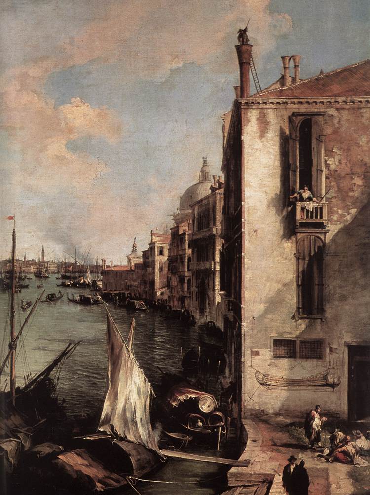 Détail du Grand Canal de Canaletto, vue vers l'est depuis le Campo San Vio