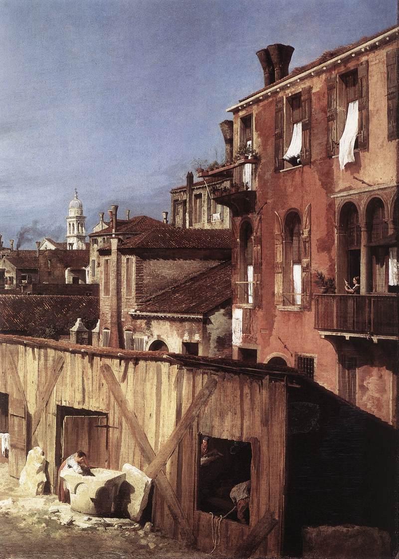 Détail de la cour du tailleur de pierre de Canaletto