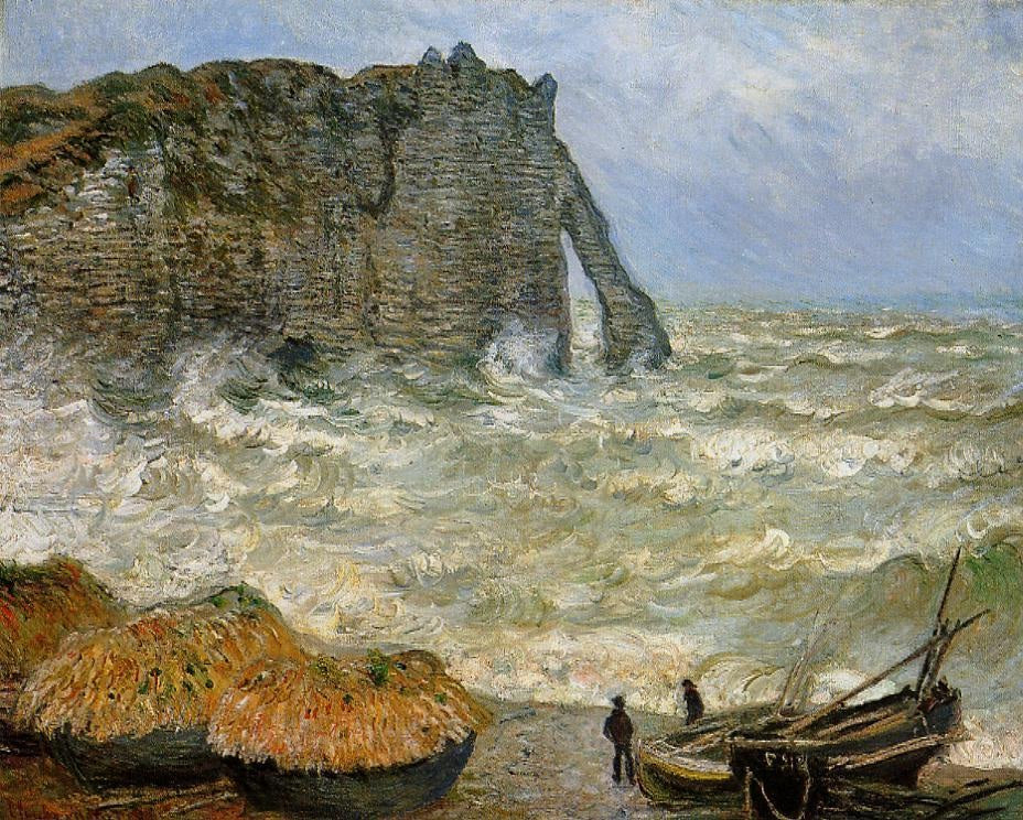 Etretat : mer agitée