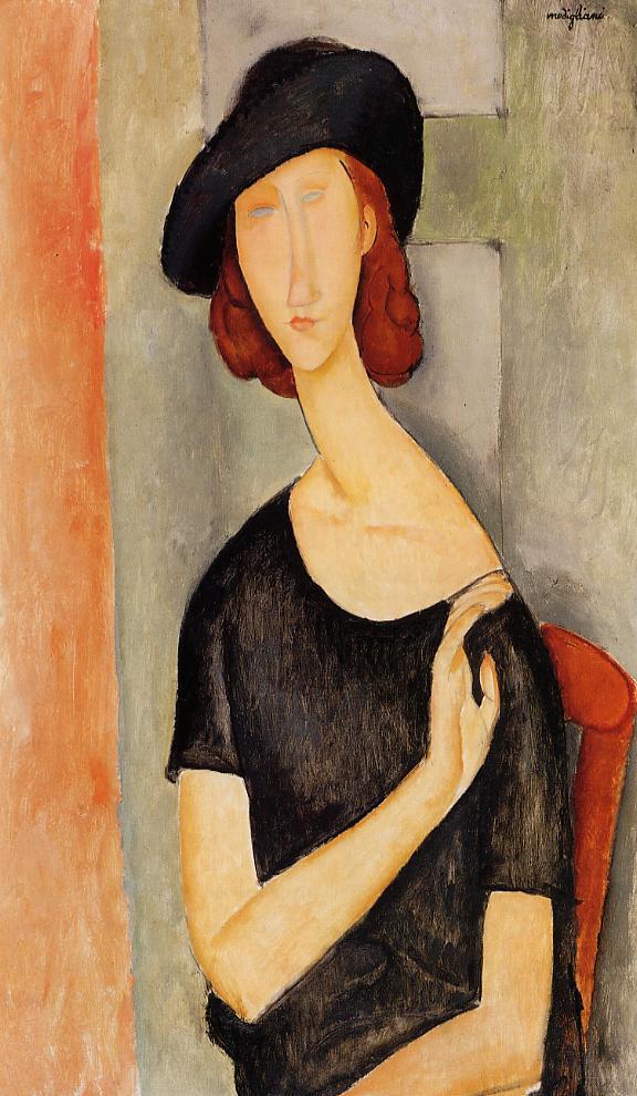 Jeanne Hebuterne mit Hut