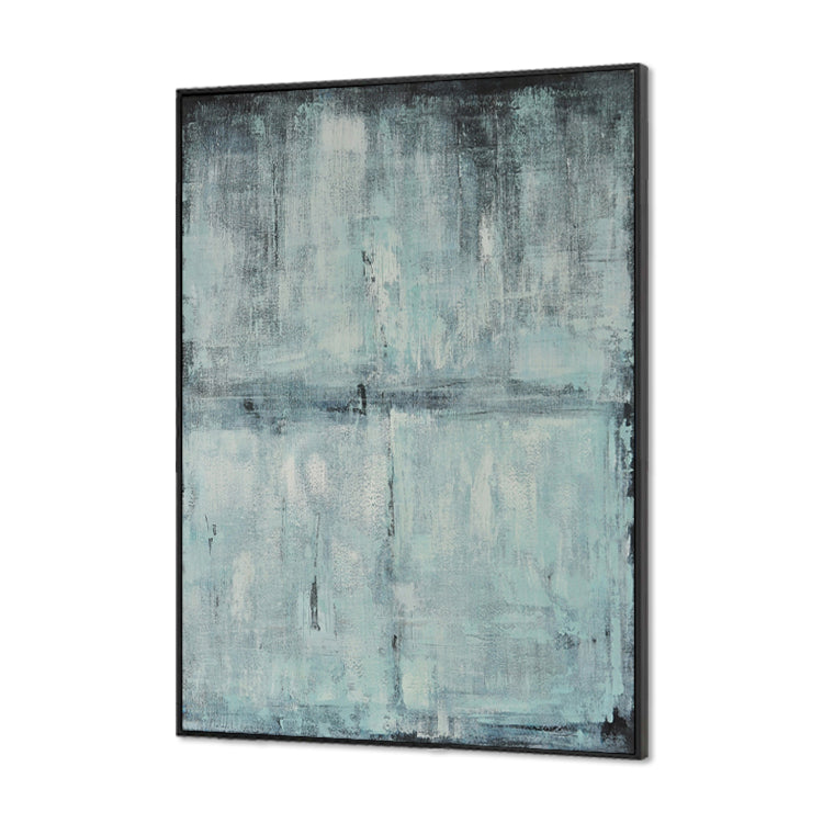 Fog Island - Handmade Modern Abstract Wall Art Painting in Oil on Canvas