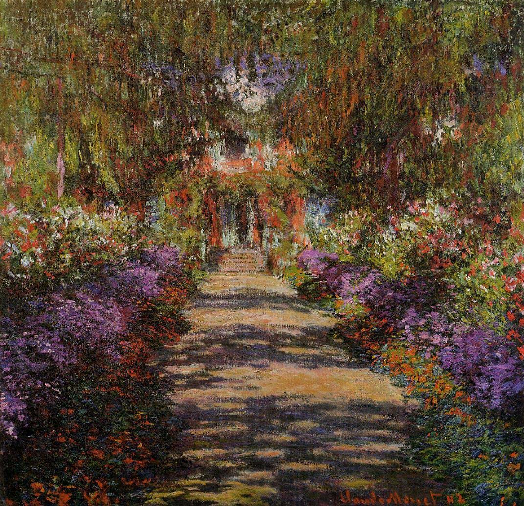 Weg in Monets Garten in Giverny