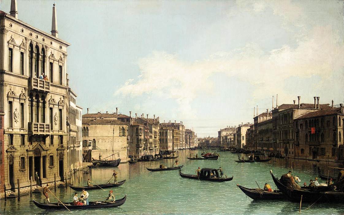 Venise Le Grand Canal Vue vers le nord-est depuis le Palazzo Balbi jusqu'au pont du Rialto