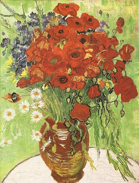 coquelicots rouges et marguerites 1890